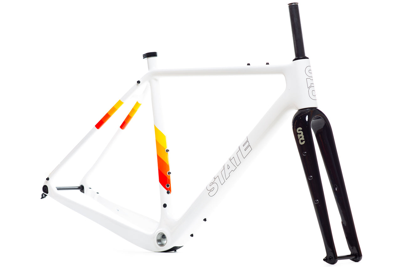 Carbon All-Road Frame & Fork Set - White / Ember