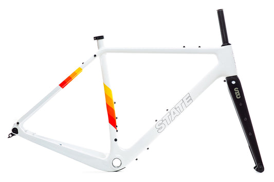 Carbon All-Road Frame & Fork Set - White / Ember