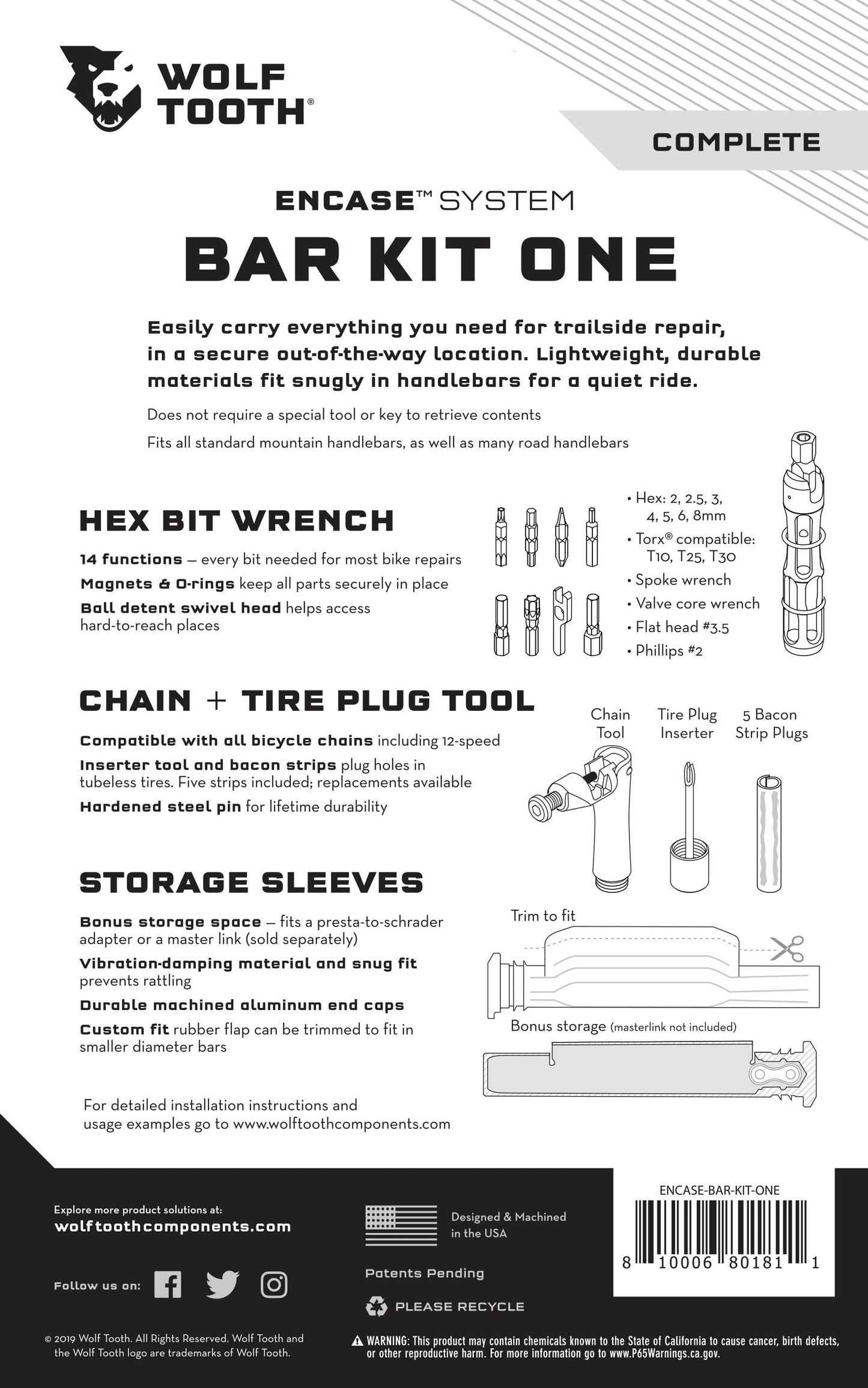 EnCase System Bar Kit One by Wolf Tooth