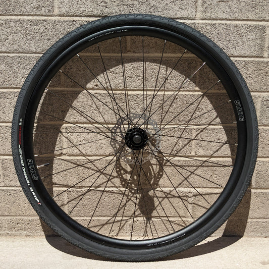 #568- All Road Wheel 700c - Front only - with Tire, Tube & Rotor - Brand New Take-Offs