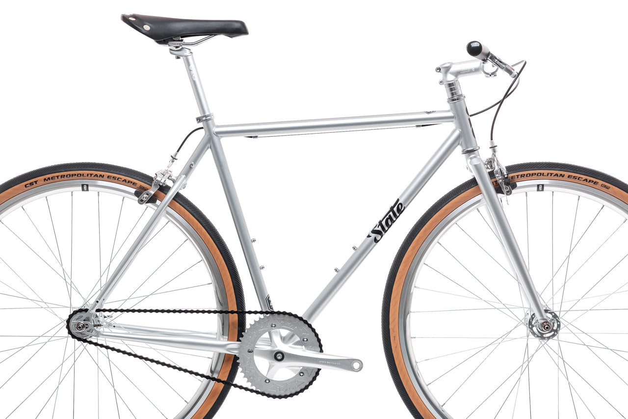 4130 - Satin Silver – (Fixed Gear / Single-Speed)