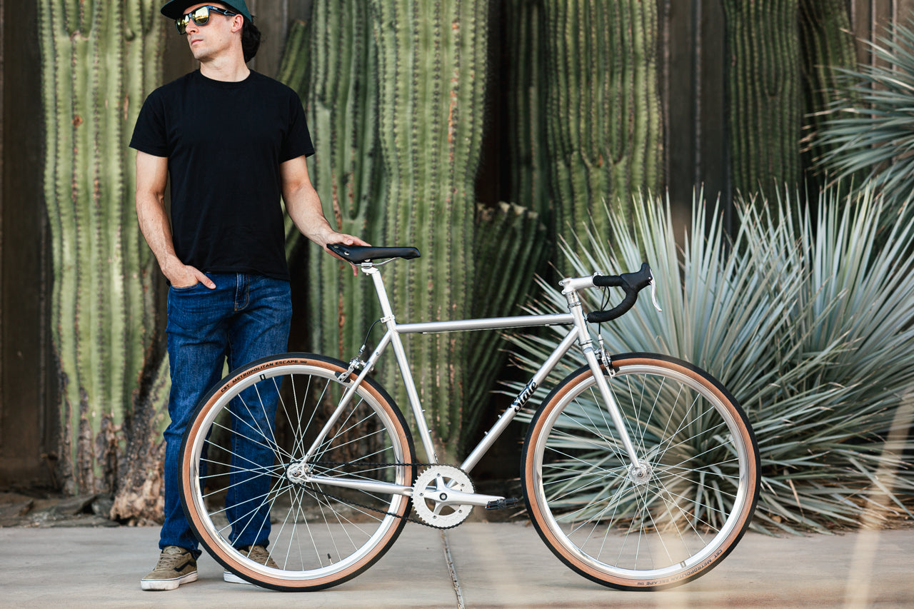 4130 - Satin Silver – (Fixed Gear / Single-Speed)