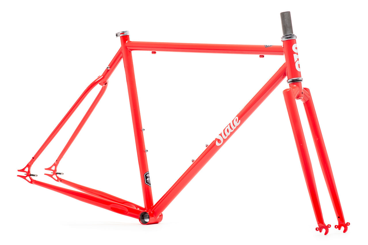 4130 Steel - Fixed Gear / Single-Speed - Frame Set - Tropical Red