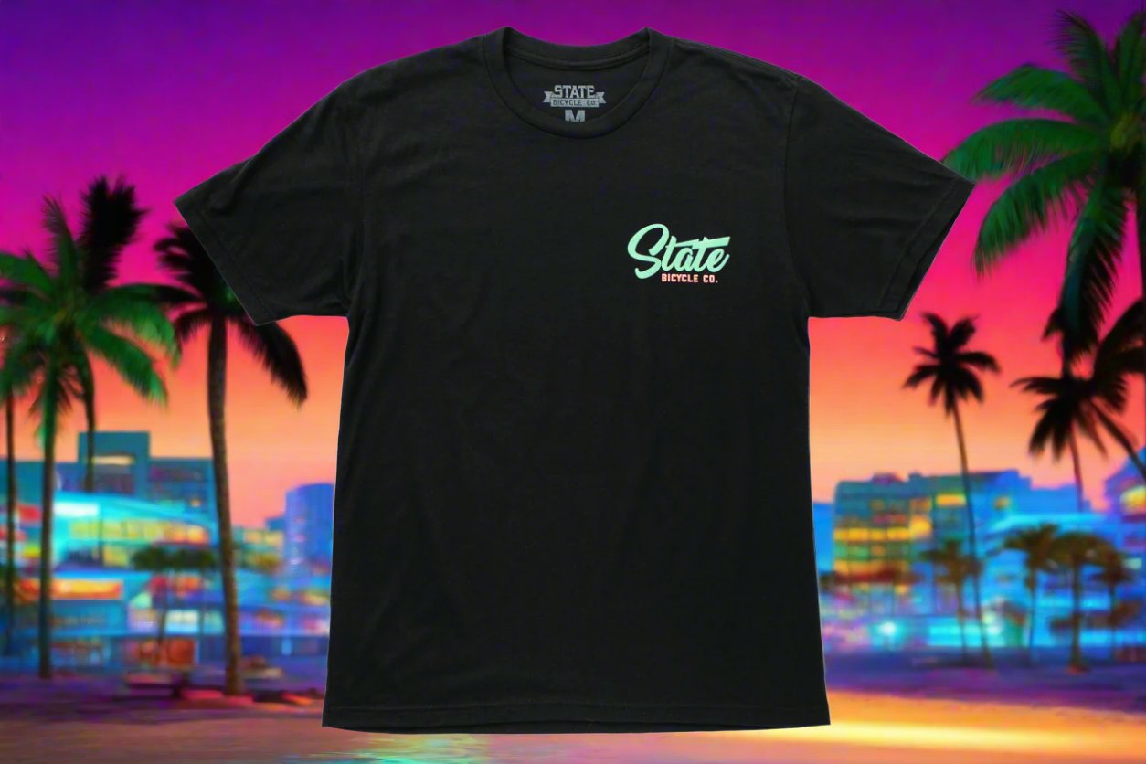 State Bicycle Co. - "Manufacturing The Finest" - Premium T-Shirt ("Miami Vice")