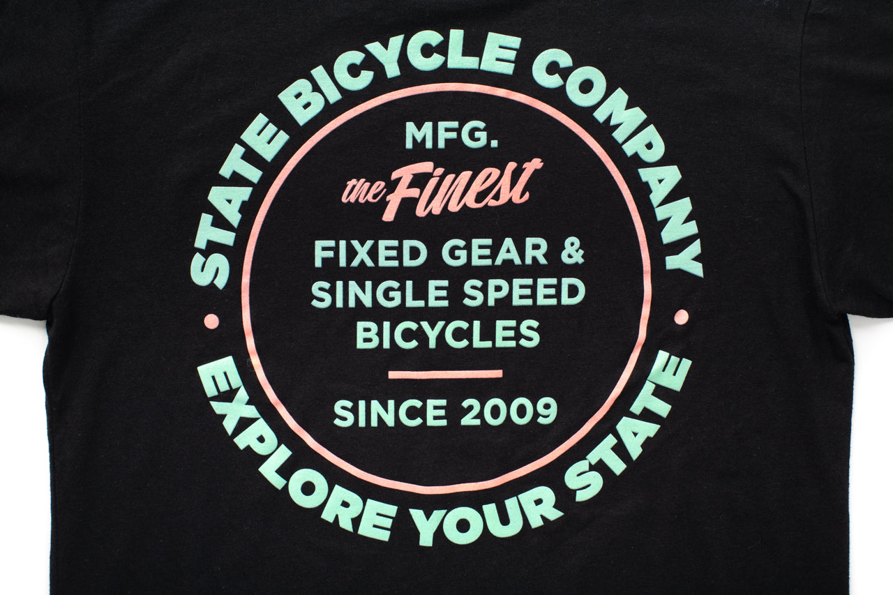 State Bicycle Co. - "Manufacturing The Finest" - Premium T-Shirt ("Miami Vice")