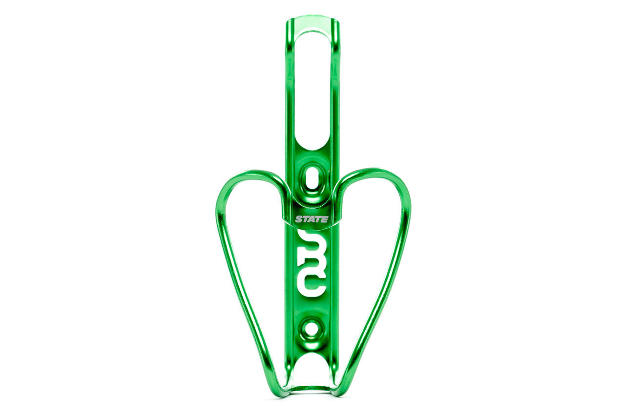 State Bicycle Co. Monogram 6061 Aluminum Anodized Bottle Cage - Green