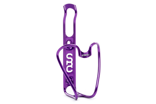 State Bicycle Co. Monogram 6061 Aluminum Anodized Bottle Cage - Purple