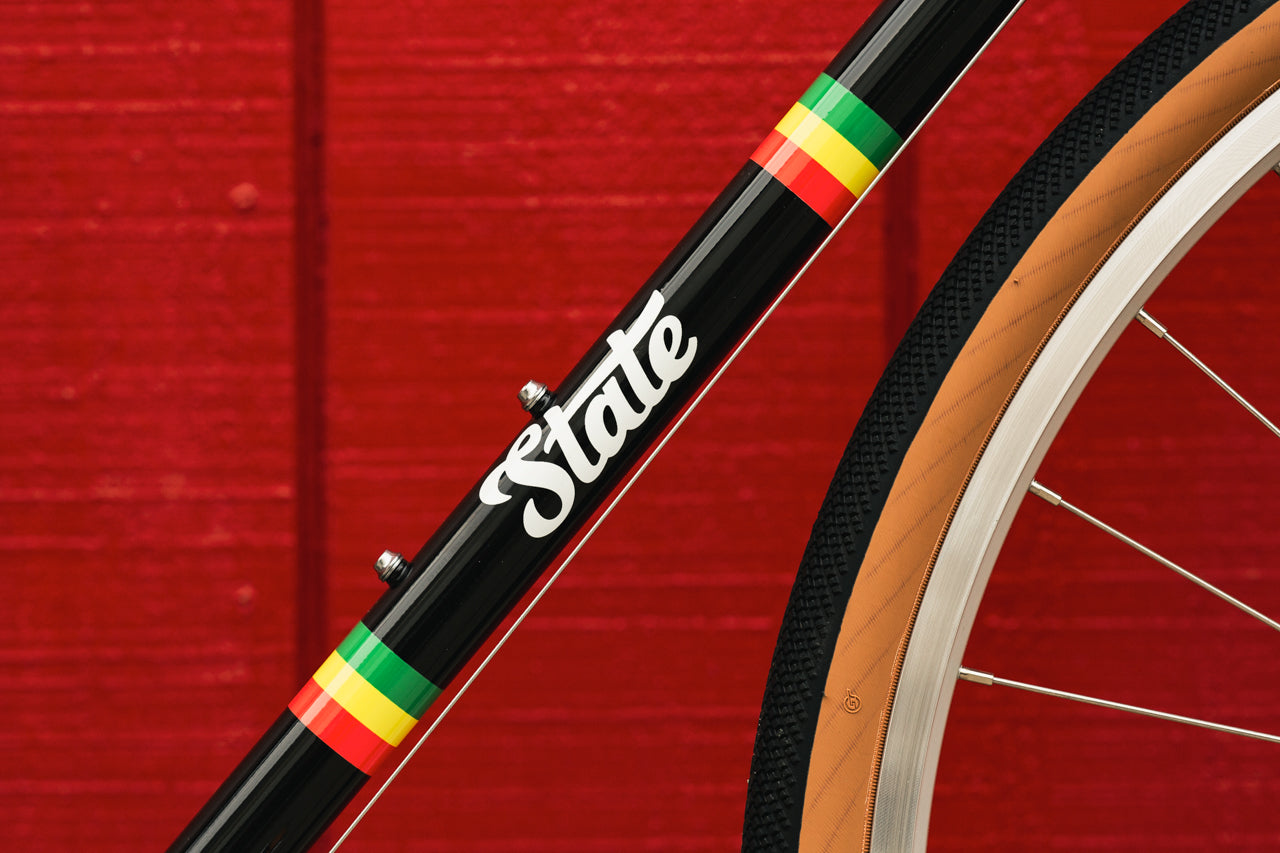 State Bicycle Co. x Bob Marley - 4130 Road+ - Rasta Stripe Black