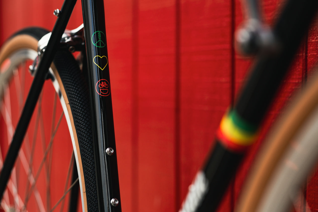 State Bicycle Co. x Bob Marley - 4130 Road+ - Rasta Stripe Black