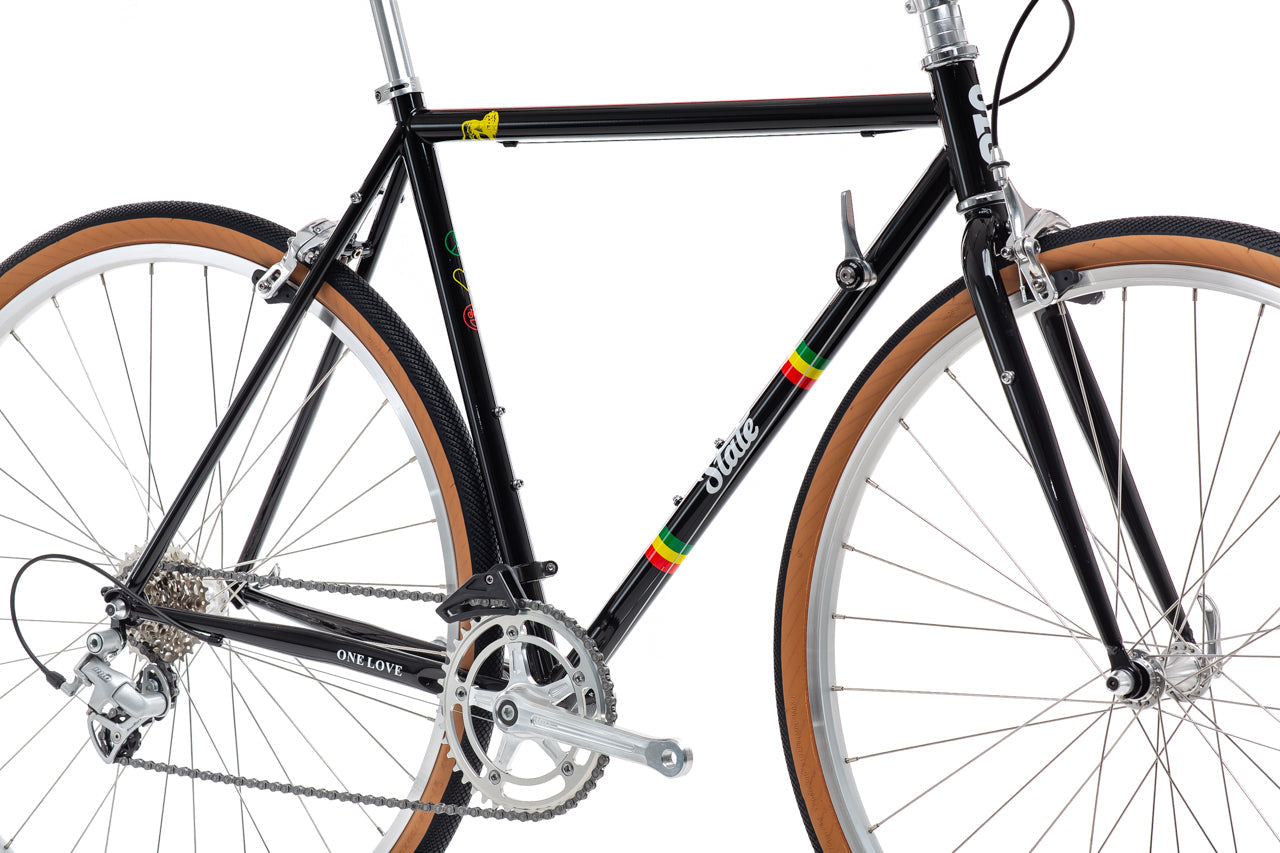 State Bicycle Co. x Bob Marley - 4130 Road+ - Rasta Stripe Black