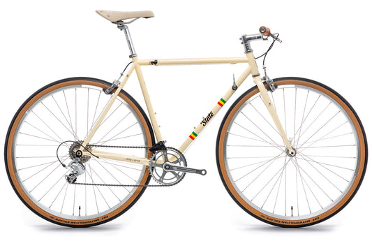 State Bicycle Co. x Bob Marley - 4130 Road+ - Rasta Stripe Tan