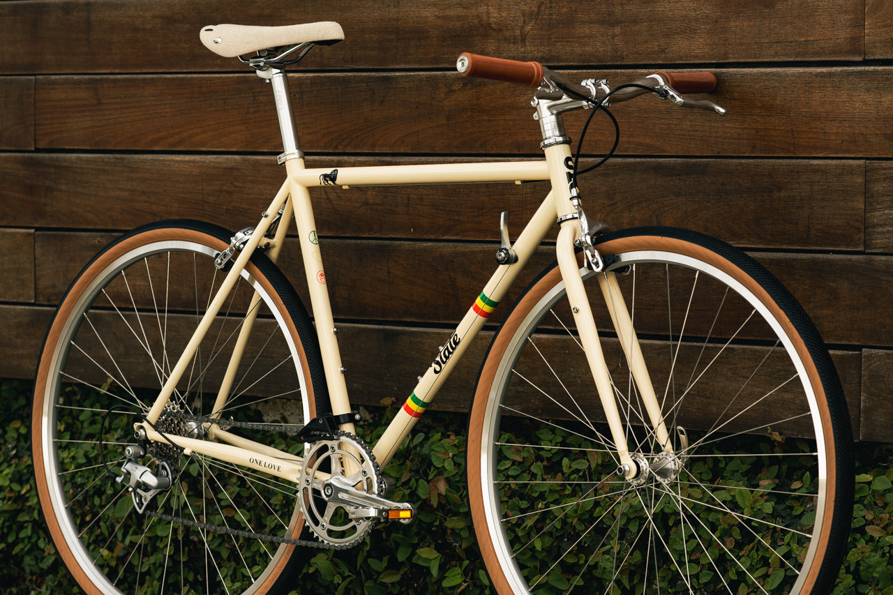 State Bicycle Co. x Bob Marley - 4130 Road+ - Rasta Stripe Tan