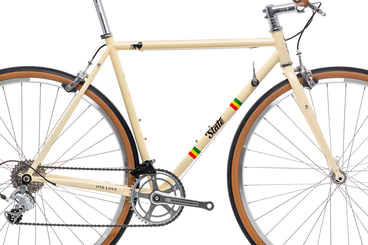 State Bicycle Co. x Bob Marley - 4130 Road+ - Rasta Stripe Tan