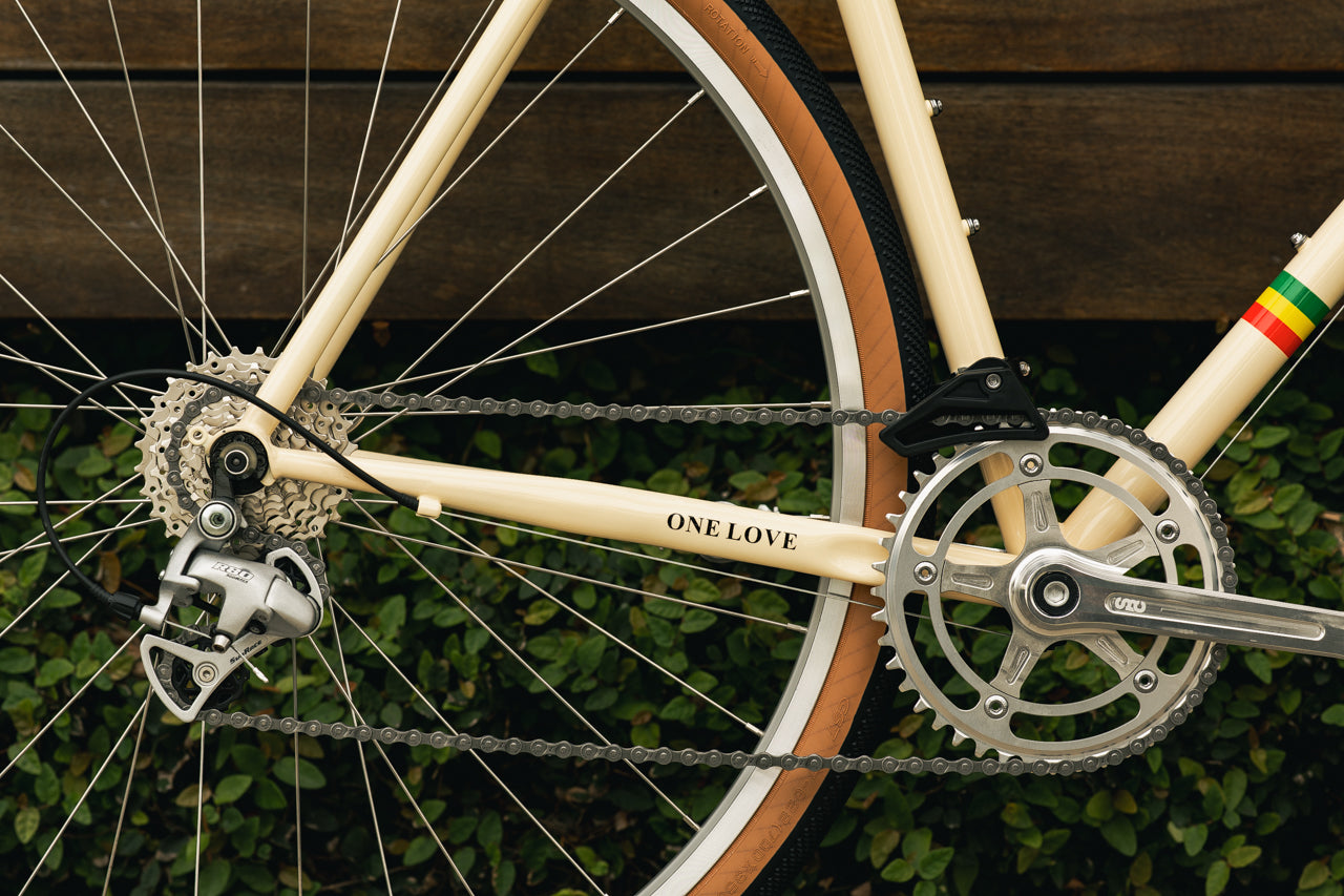 State Bicycle Co. x Bob Marley - 4130 Road+ - Rasta Stripe Tan