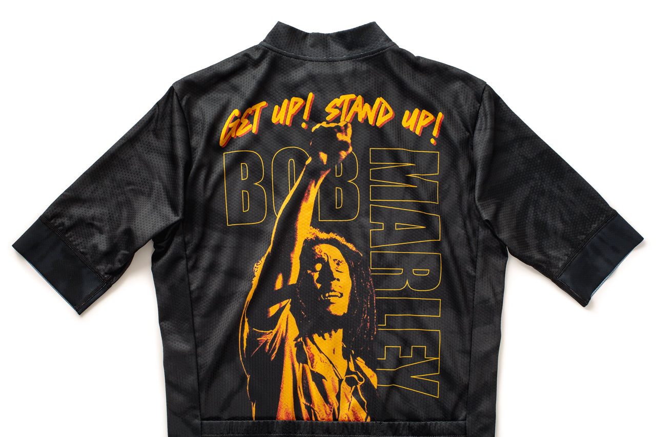 State Bicycle Co. x Bob Marley - "Get Up, Stand Up" Black Tie-Dye Jersey