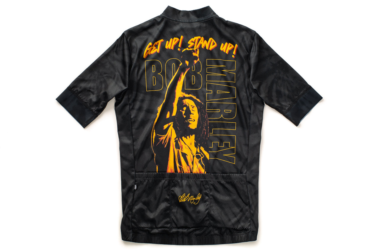 State Bicycle Co. x Bob Marley - "Get Up, Stand Up" Black Tie-Dye Jersey