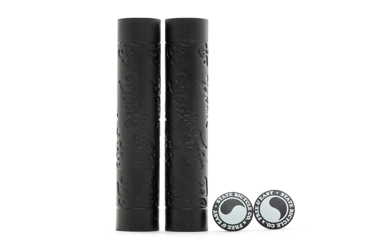 State Bicycle Co. x Free & Easy - "Don't Trip" Grips - Black