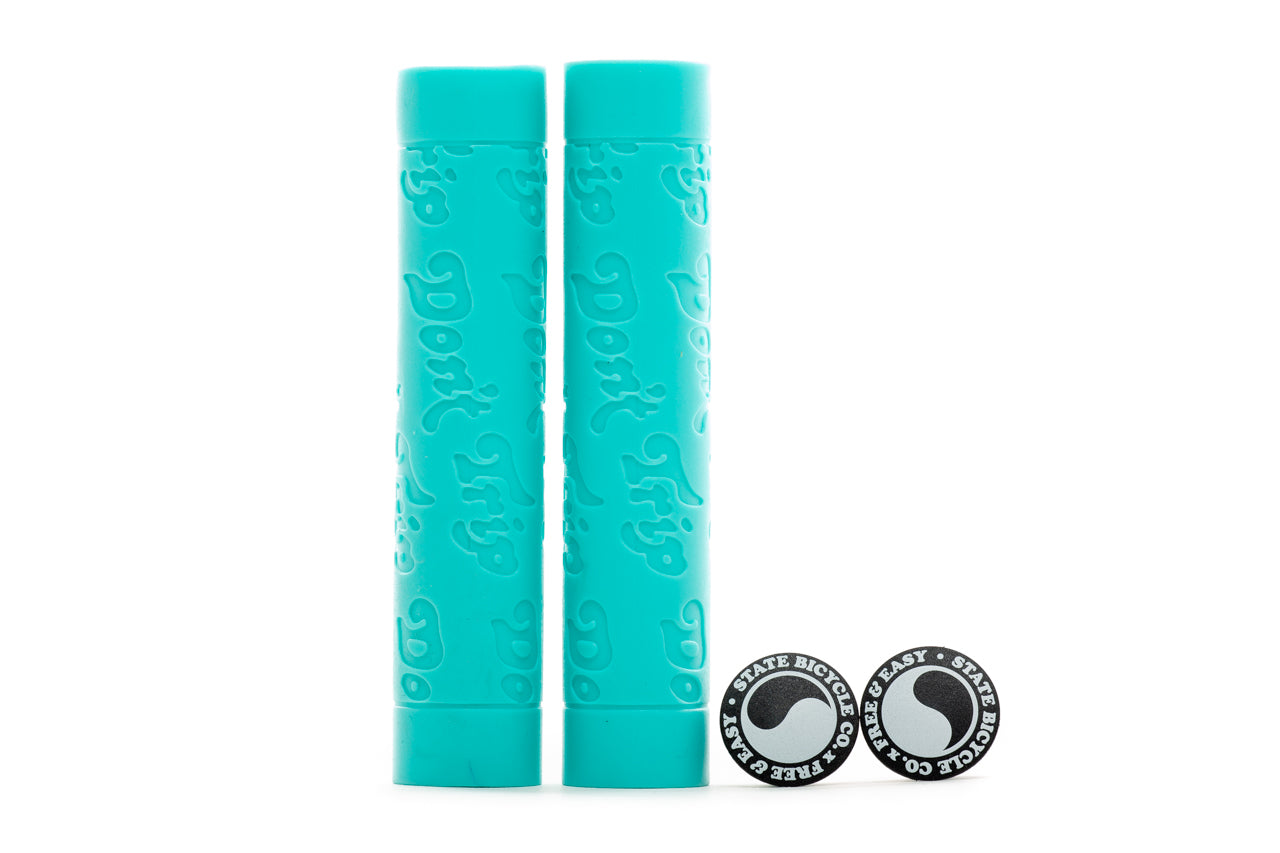 State Bicycle Co. x Free & Easy - "Don't Trip" Grips - Teal