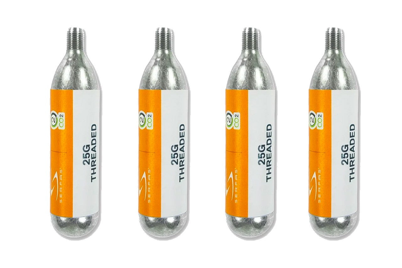 Serfas Threaded CO2 Cartridge XL- 25g (4-pack)